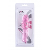 Стимулирующая розовая насадка с шишечками и шипами - 13,5 см. - Toyfa Basic - в Сергиевом Посаде купить с доставкой