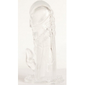 Прозрачная гелевая насадка с клиторальным отростком - 13 см. - Toyfa Basic - в Сергиевом Посаде купить с доставкой