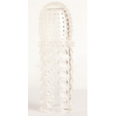 Прозрачная закрытая гелевая насадка - 13,5 см. - Toyfa Basic - в Сергиевом Посаде купить с доставкой