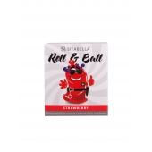 Стимулирующий презерватив-насадка Roll   Ball Strawberry - Sitabella - купить с доставкой в Сергиевом Посаде