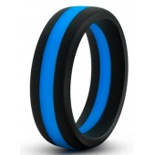 Черно-синее эрекционное кольцо Silicone Go Pro Cock Ring - Blush Novelties - в Сергиевом Посаде купить с доставкой