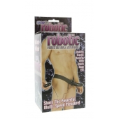 Мужской фаллопротез с вибрацией ROBOTIC MALE STRAP-ON BLACK - 17 см. - Seven Creations - купить с доставкой в Сергиевом Посаде