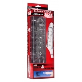 Прозразная закрытая насадка на пенис с поддержкой мошонки Clearly Ample Penis Enhancer - 22 см. - XR Brands - в Сергиевом Посаде купить с доставкой