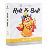 Стимулирующий презерватив-насадка Roll   Ball Banana - Sitabella - купить с доставкой в Сергиевом Посаде