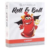 Стимулирующий презерватив-насадка Roll   Ball Cherry - Sitabella - купить с доставкой в Сергиевом Посаде