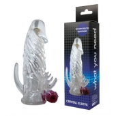 Закрытая прозрачная вибронасадка на пенис Crystal Sleeve Vibe - Erowoman-Eroman - в Сергиевом Посаде купить с доставкой