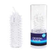 Закрытая рельефная насадка Crystal sleeve с усиками - 12 см. - Erowoman-Eroman - в Сергиевом Посаде купить с доставкой