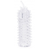 Закрытая рельефная насадка Crystal sleeve с усиками - 12 см. - Erowoman-Eroman - в Сергиевом Посаде купить с доставкой