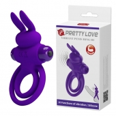 Фиолетовое эрекционное кольцо с вибростимуляцией клитора Vibrant Penis Ring III - Baile - в Сергиевом Посаде купить с доставкой