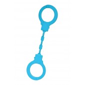 Голубые силиконовые наручники A-Toys без ключа - A-toys - купить с доставкой в Сергиевом Посаде