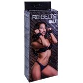 Черные кожаные наручники Naila - Rebelts - купить с доставкой в Сергиевом Посаде