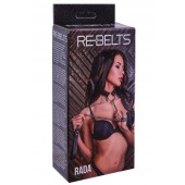 Черный поводок и чокер с кольцом Rada - Rebelts - купить с доставкой в Сергиевом Посаде