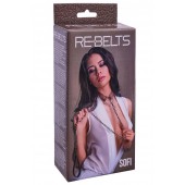 Коричневый поводок и чокер с кольцом Sofi - Rebelts - купить с доставкой в Сергиевом Посаде