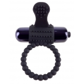 Черное эрекционное виброкольцо Vibrating Silicone Super Ring - Pipedream - в Сергиевом Посаде купить с доставкой