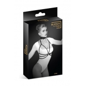 Черная упряжь на грудь Julia - Bijoux Pour Toi - купить с доставкой в Сергиевом Посаде