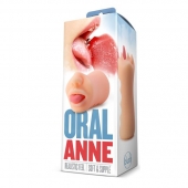 Телесный мастурбатор-ротик с язычком Oral Anne - Blush Novelties - в Сергиевом Посаде купить с доставкой