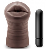 Коричневый мастурбатор-ротик Heather - Blush Novelties - в Сергиевом Посаде купить с доставкой