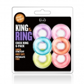 Набор из 6 эрекционных колец King of the Ring - Blush Novelties - в Сергиевом Посаде купить с доставкой