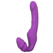 Фиолетовый безремневой вибрострапон DOUBLE DIPPER - Dream Toys - купить с доставкой в Сергиевом Посаде