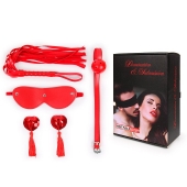 Пикантный набор БДСМ из 4 предметов в красном цвете - Notabu - купить с доставкой в Сергиевом Посаде