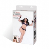 Чёрные манжеты для фиксации на кровати Bondage Bed Strap - Lux Fetish - купить с доставкой в Сергиевом Посаде