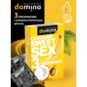Презервативы для орального секса DOMINO Sweet Sex с ароматом тропических фруктов - 3 шт. - Domino - купить с доставкой в Сергиевом Посаде
