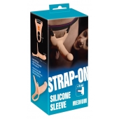 Силиконовый полый страпон на ремнях Silicone Strap-on - 16 см. - Orion - купить с доставкой в Сергиевом Посаде