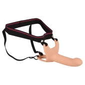 Силиконовый полый страпон на ремнях Silicone Strap-on - 16 см. - Orion - купить с доставкой в Сергиевом Посаде