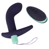 Темно-фиолетовый вибростимулятор простаты с пультом ДУ Remote Controlled Prostate Plug - Orion - в Сергиевом Посаде купить с доставкой