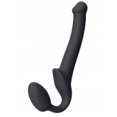 Черный безремневой страпон Silicone Bendable Strap-On S - Strap-on-me - купить с доставкой в Сергиевом Посаде