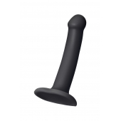 Черный фаллос на присоске Silicone Bendable Dildo S - 17 см. - Strap-on-me - купить с доставкой в Сергиевом Посаде