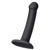 Черный фаллос на присоске Silicone Bendable Dildo S - 17 см. - Strap-on-me - купить с доставкой в Сергиевом Посаде