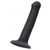 Черный фаллос на присоске Silicone Bendable Dildo M - 18 см. - Strap-on-me - купить с доставкой в Сергиевом Посаде