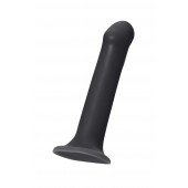 Черный фаллос на присоске Silicone Bendable Dildo L - 19 см. - Strap-on-me - купить с доставкой в Сергиевом Посаде