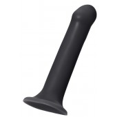 Черный фаллос на присоске Silicone Bendable Dildo L - 19 см. - Strap-on-me - купить с доставкой в Сергиевом Посаде