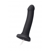 Черный фаллос с имитацией эякуляции Silicon Cum Dildo L - 19,6 см. - Strap-on-me - купить с доставкой в Сергиевом Посаде