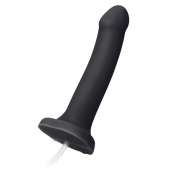 Черный фаллос с имитацией эякуляции Silicon Cum Dildo L - 19,6 см. - Strap-on-me - купить с доставкой в Сергиевом Посаде