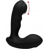 Черный стимулятор простаты Alpha-Pro 7X P-Milker Silicone Prostate Stimulator with Milking Bead - XR Brands - в Сергиевом Посаде купить с доставкой