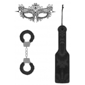 Черный игровой набор Introductory Bondage Kit №4 - Shots Media BV - купить с доставкой в Сергиевом Посаде