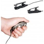 Черные электрические зажимы для сосков Shock Therapy Nipple Clamps - Pipedream - купить с доставкой в Сергиевом Посаде