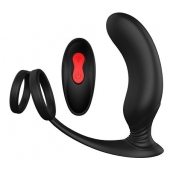 Черный массажер простаты REMOTE P-PLEASER - Dream Toys - в Сергиевом Посаде купить с доставкой