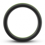 Черно-зеленое эрекционное кольцо Silicone Go Pro Cock Ring - Blush Novelties - в Сергиевом Посаде купить с доставкой