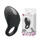 Черное эрекционное виброкольцо с рельефным дизайном Heloise - Baile - в Сергиевом Посаде купить с доставкой