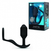 Черное эрекционное кольцо с анальным плагом Snug   Tug - b-Vibe - в Сергиевом Посаде купить с доставкой