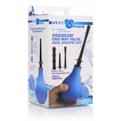 Анальный душ с 3 насадками Premium One-way Valve Anal Douche Set - XR Brands - купить с доставкой в Сергиевом Посаде