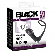 Черное эрекционное кольцо с анальной вибропробкой Vibrating Ring   Plug - Orion - в Сергиевом Посаде купить с доставкой