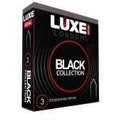 Черные презервативы LUXE Royal Black Collection - 3 шт. - Luxe - купить с доставкой в Сергиевом Посаде