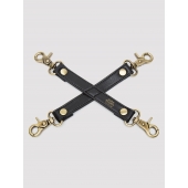 Черный фиксатор для манжет Bound to You Faux Leather Hogtie - Fifty Shades of Grey - купить с доставкой в Сергиевом Посаде