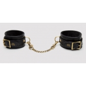 Черные оковы на ноги Bound to You Faux Leather Ankle Cuffs - Fifty Shades of Grey - купить с доставкой в Сергиевом Посаде