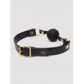 Черный кляп-шар Bound to You Faux Leather Ball Gag - Fifty Shades of Grey - купить с доставкой в Сергиевом Посаде